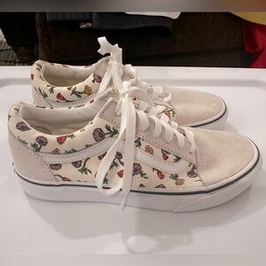 Vans Old Skool Poppy Floral Cream Sneakers Size 7